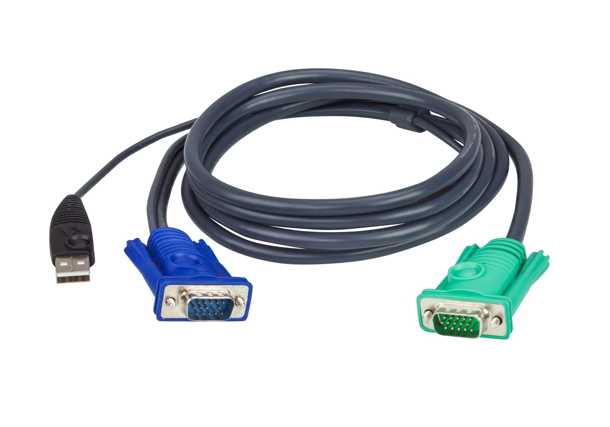 ATEN 1.8M 3IN1 VGA USB CONSOLE KVM SPLIT CABLE ATEN — view 2