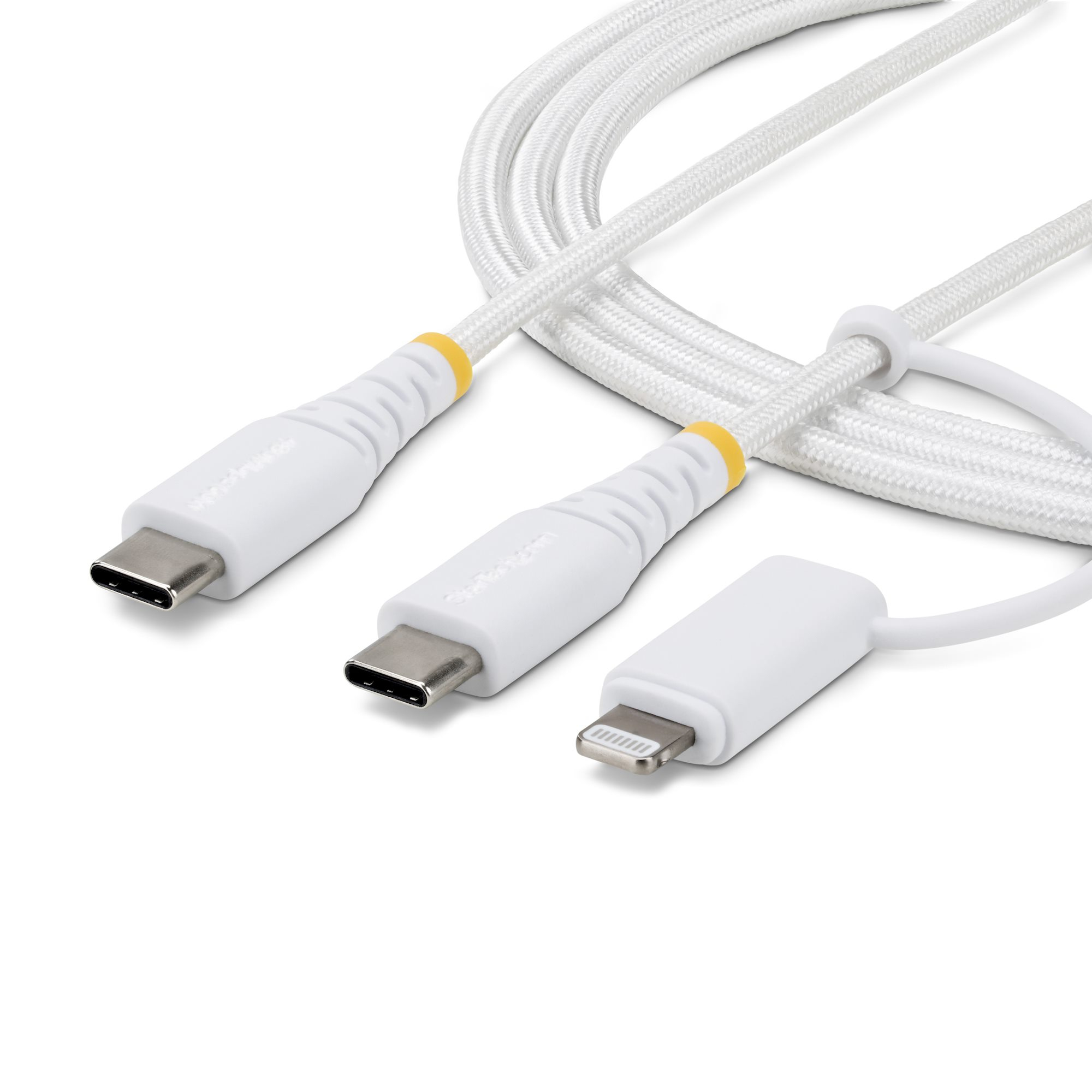 STARTECH.COM 2M/6.6FT 2-IN-1 USB-C CHARGING CABLE WITH LIGHTNING ADAPTER, LTW STARTECH — view 2