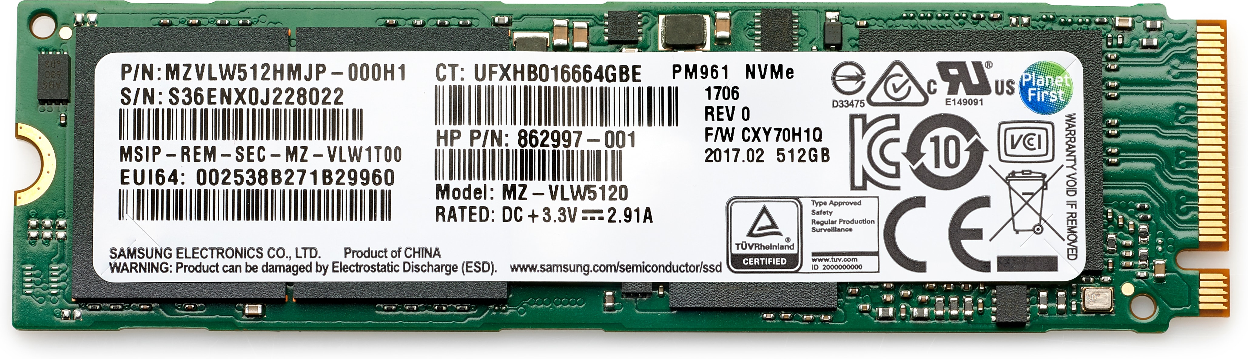 HP PCIe NVMe M.2 Gen 4 512GB TLC Solid State Drive thumbnail 2