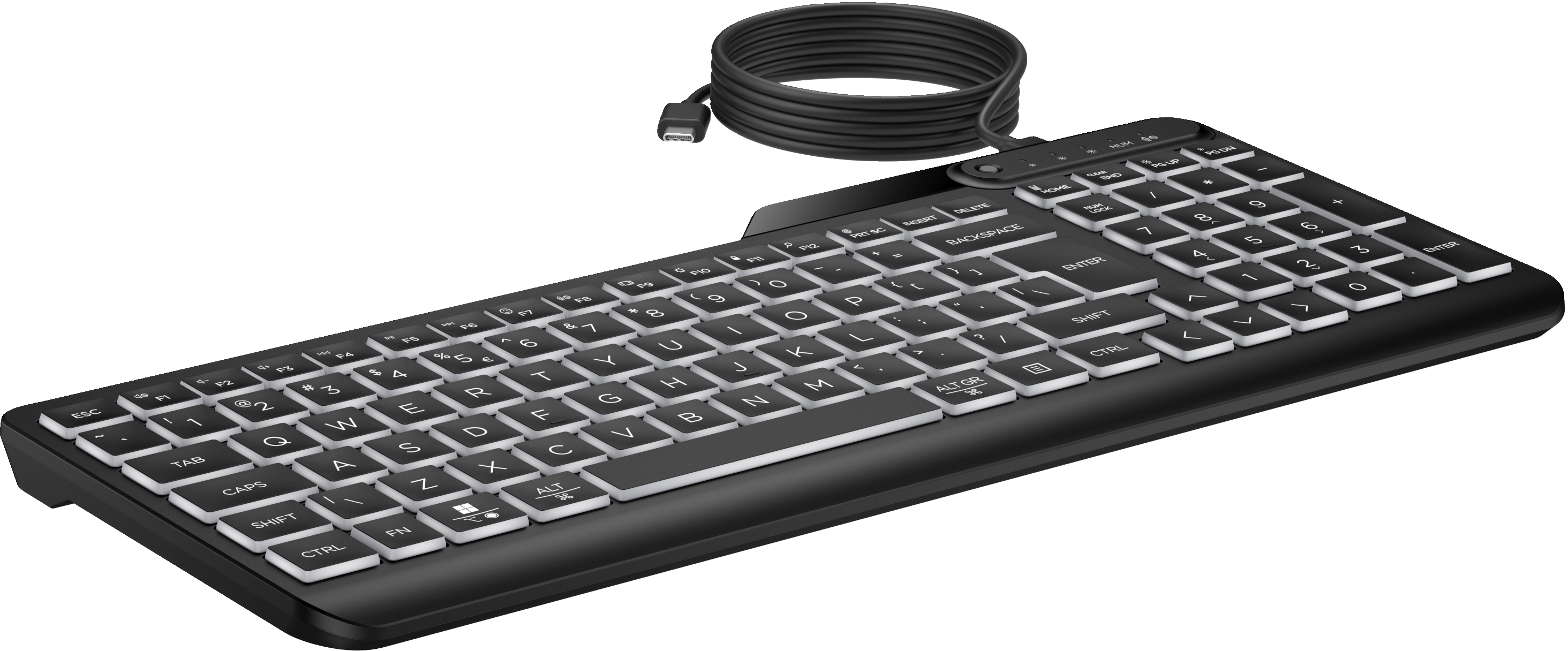HP 405 Multi-Device Black Wired Keyboard HP — view 2
