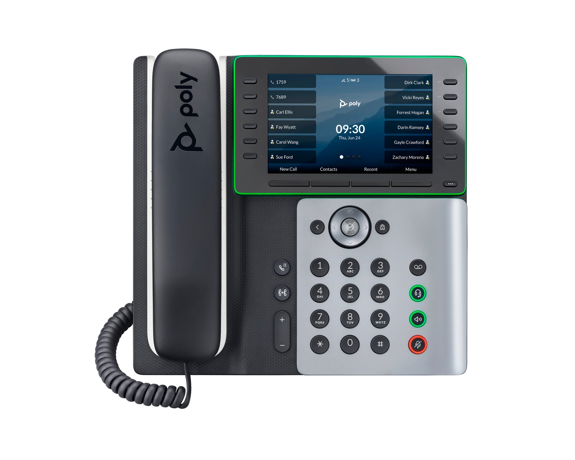 HP Poly Edge E550 IP Phone and PoE-enabled HP — view 2