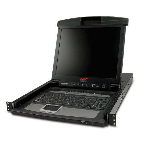 APC (AP5816) 17" RACK LCD CONSOLE W INTEGRATED 16 PORT ANALOG KVM SWITCH APC — view 1
