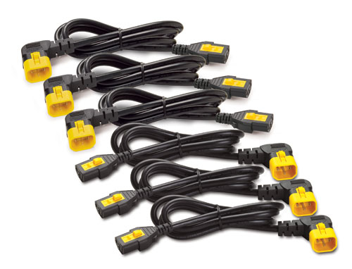 APC (AP8704R-WW) POWER CORD KIT (6 EA), LOCKING, C13 TO C14 (90 DEGREE), 1.2M APC — view 2