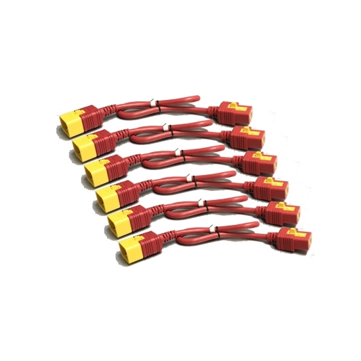 APC POWER CORD KIT (6 EA), LOCKING, C19 TO C20, 1.8M, RED APC — view 2