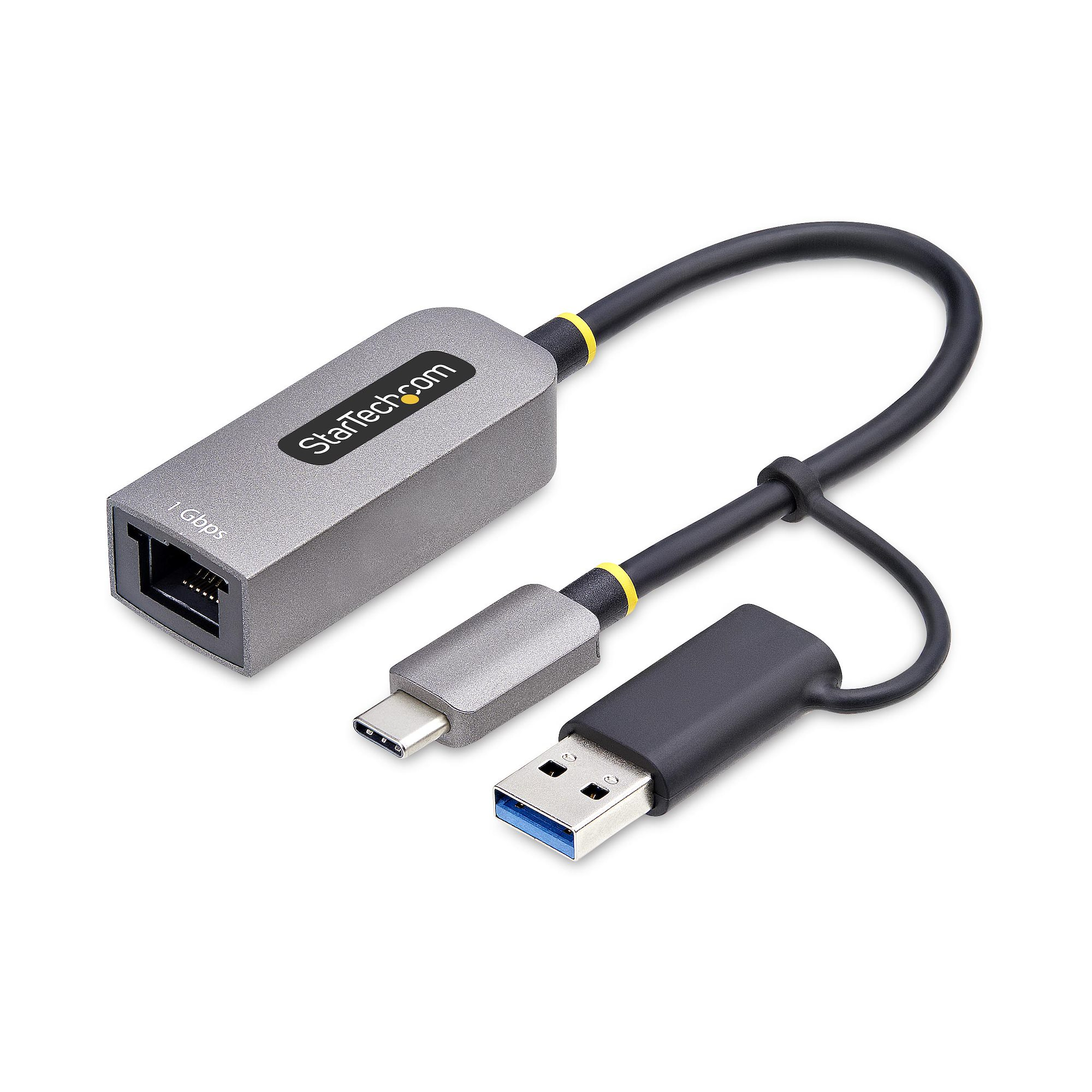 STARTECH.COM USB-C TO ETHERNET ADAPTER W/USB-A ADAPTER, REALTEK RTL8153B, 2 YR STARTECH — view 2