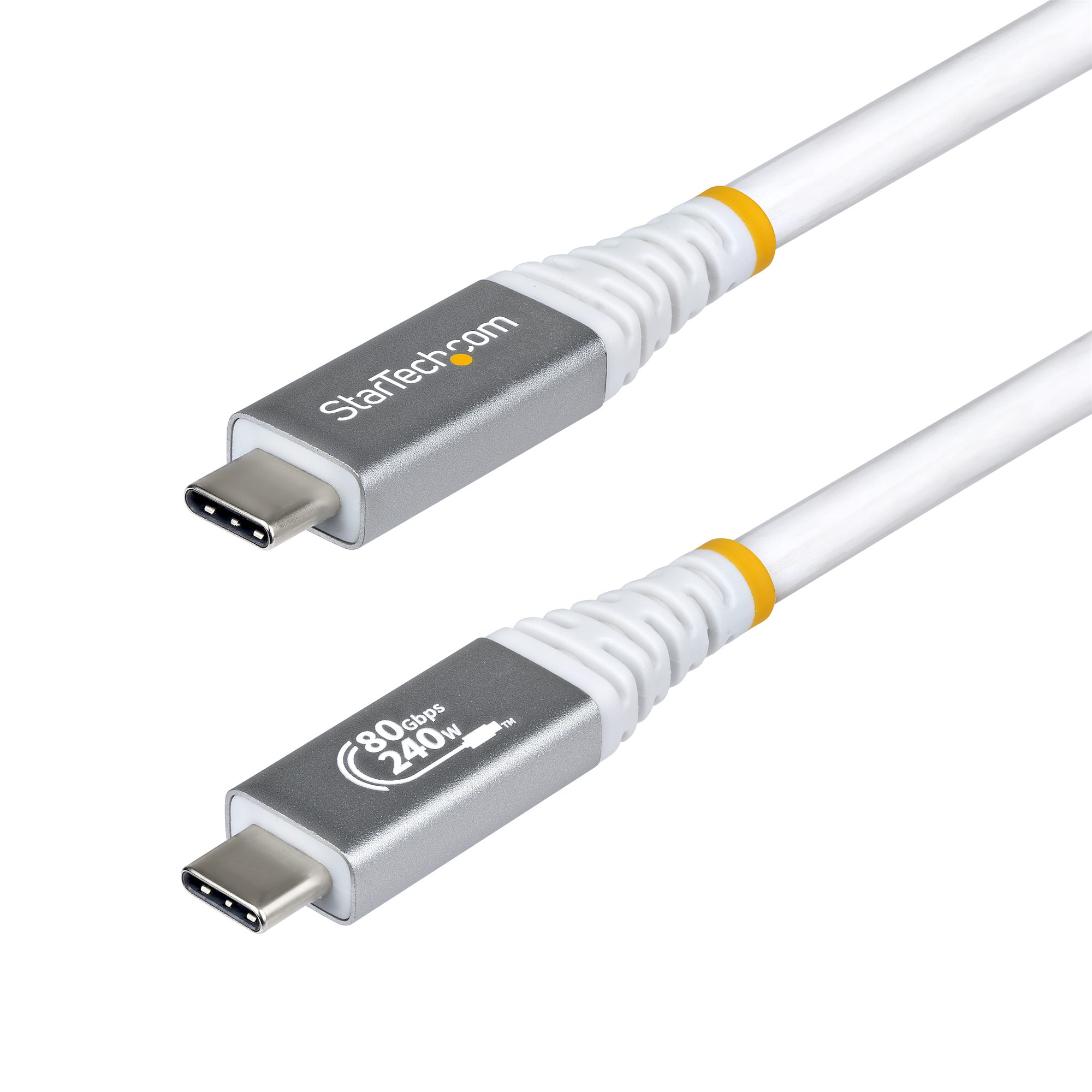 STARTECH.COM 50CM (1.6FT) USB4 CABLE, USB-IF CERTIFIED, 80GBPS, WHITE, LTW STARTECH — view 2