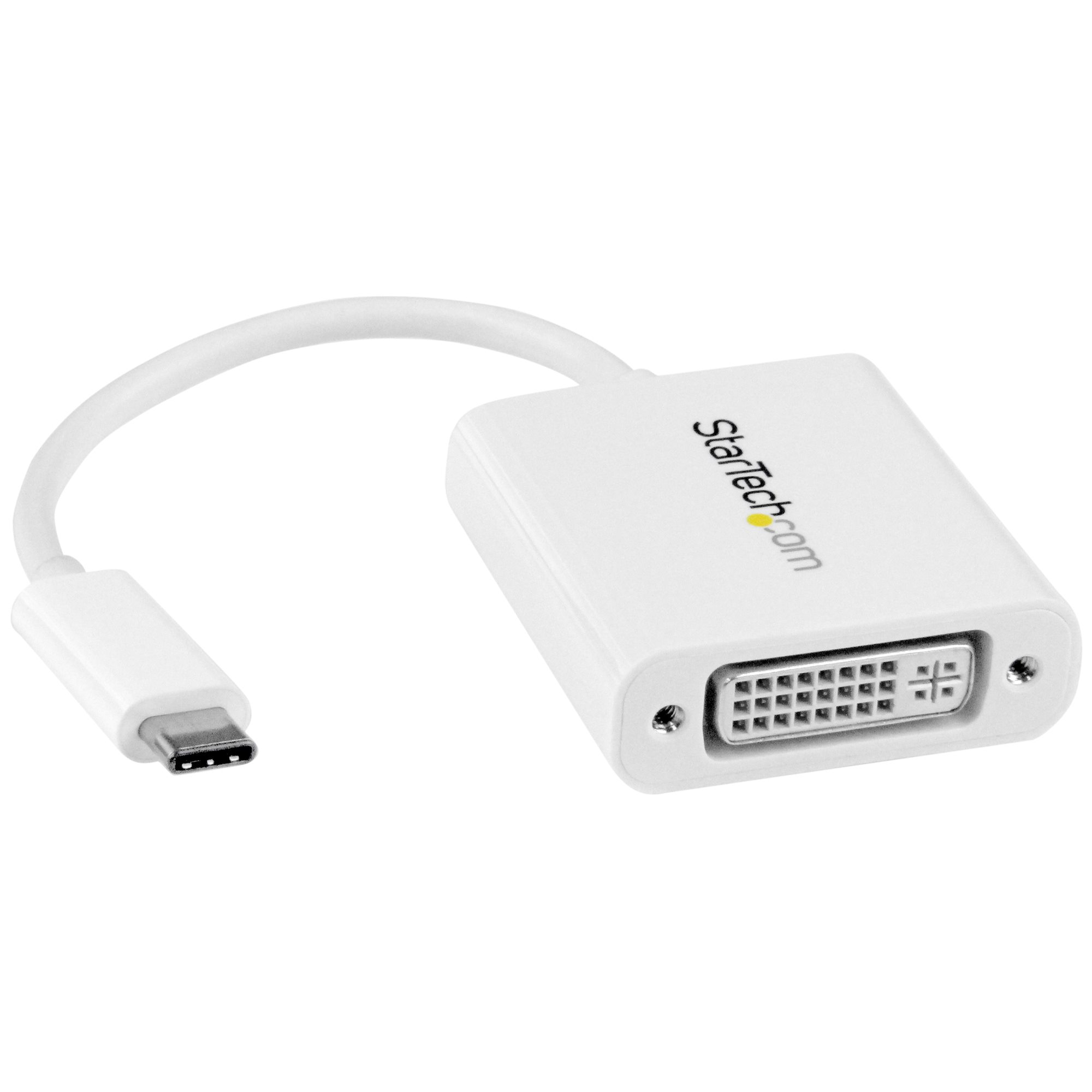 STARTECH.COM USB C TO DVI ADAPTER - USB TYPE-C DVI VIDEO CONVERTER - WHITE 3 YR STARTECH — view 2