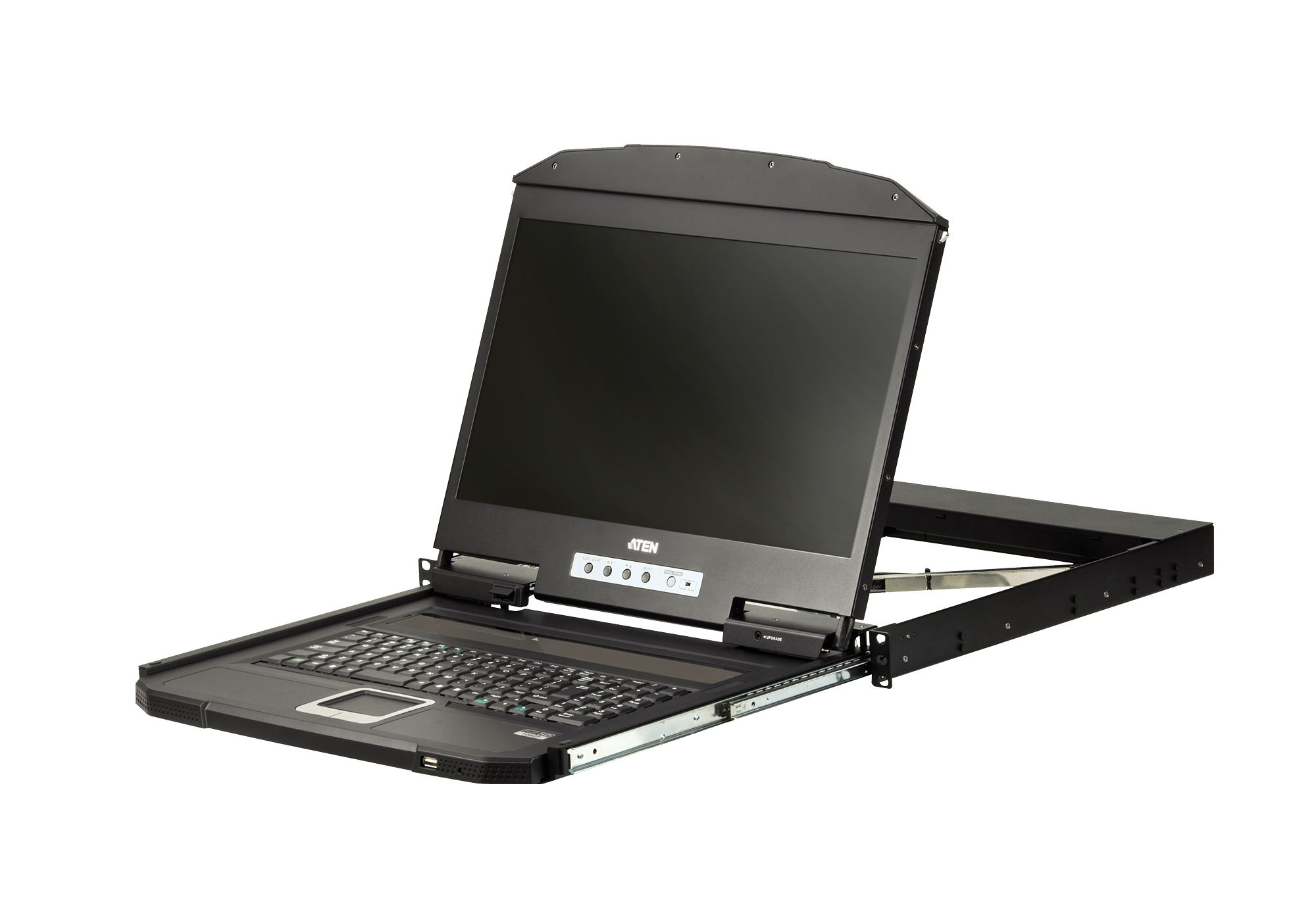 ATEN 18.5" SHORT DEPTH HDMI SINGLE RAIL LCD CONSOLE ATEN — view 2