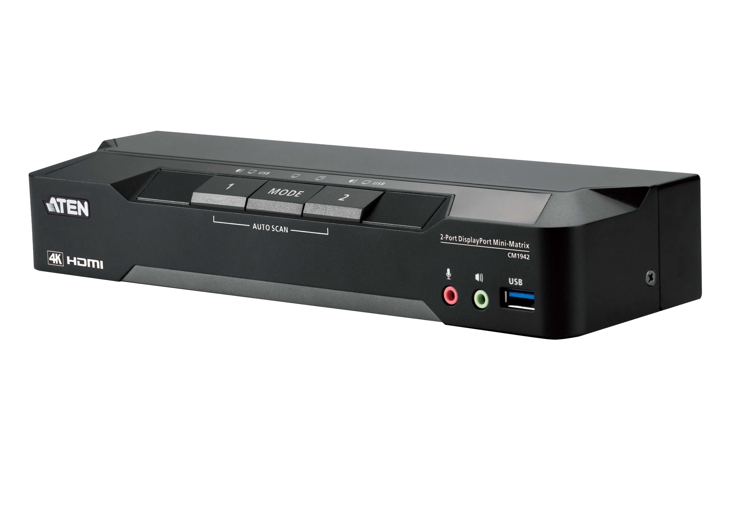 ATEN 2-PORT 4K DISPLAYPORT DUAL DISPLAY MINI-MATRIX BOUNDLESS KVM SWITCH thumbnail 1