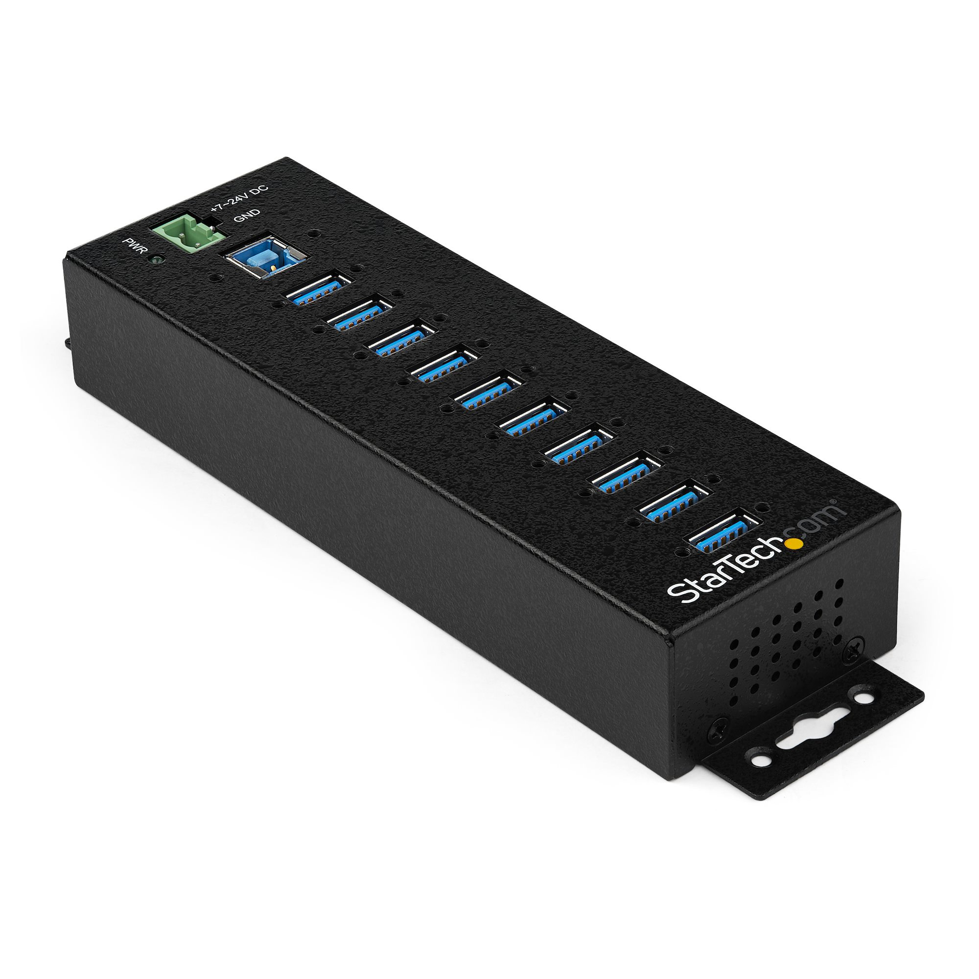 STARTECH.COM 10 PORT USB 3.0 HUB - SELF POWERED METAL INDUSTRIAL HUB 5GBPS 2 YR STARTECH — view 2