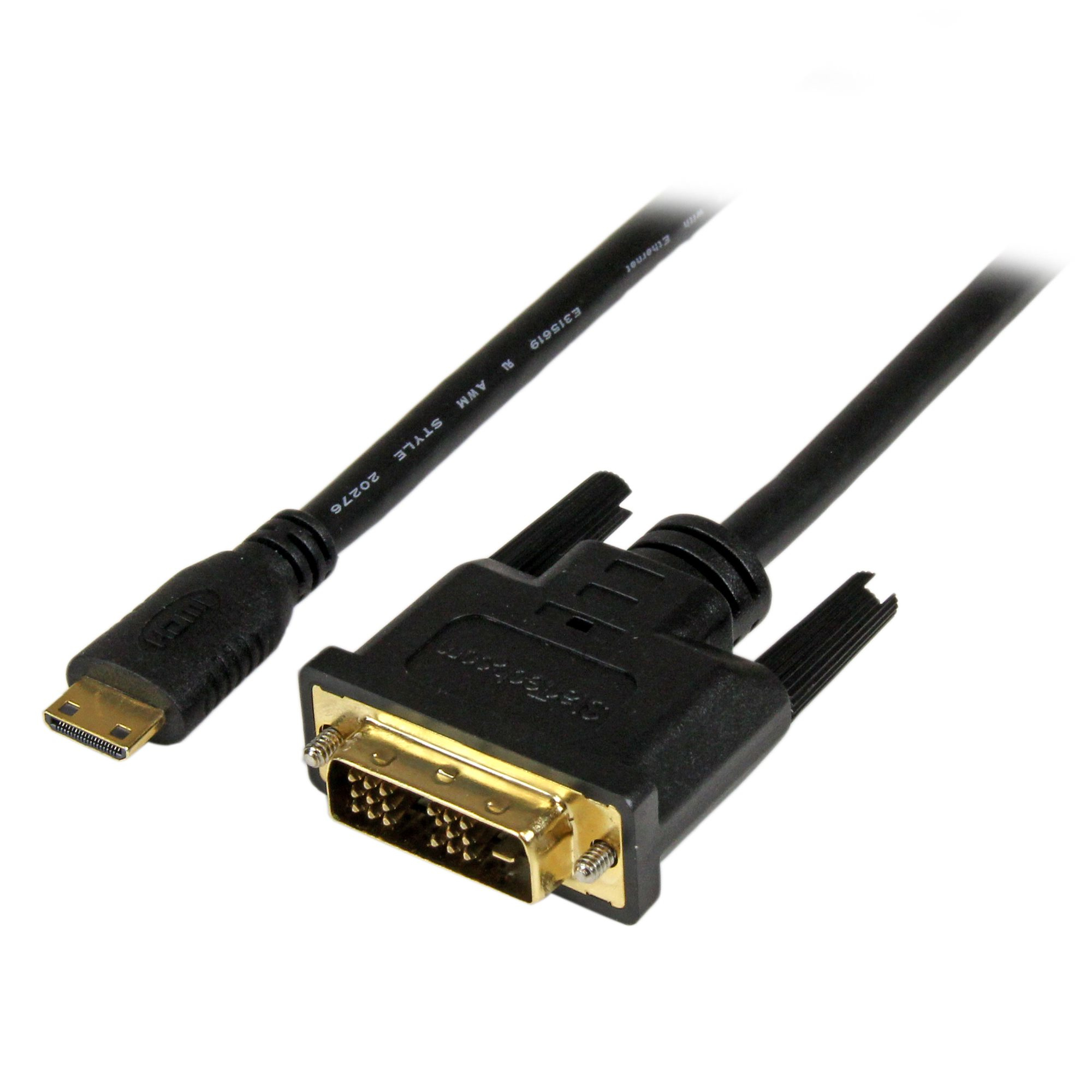 STARTECH.COM 1M (3.3 FT) MINI HDMI TO DVI CABLE, DVI-D TO HDMI CABLE LTW STARTECH — view 2