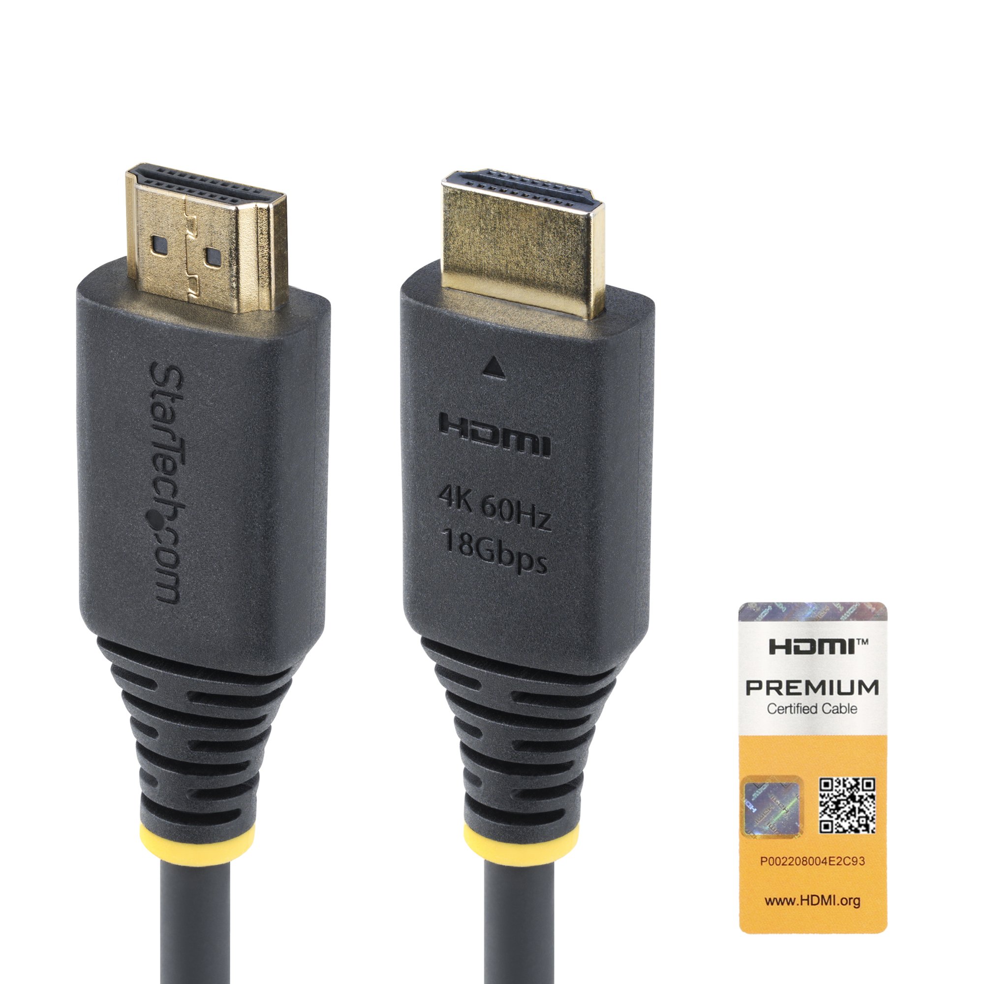 STARTECH.COM 1M (3.3FT) PREMIUM CERTIFIED HIGH SPEED HDMI CABLE, 4K60HZ, LTW STARTECH — view 2