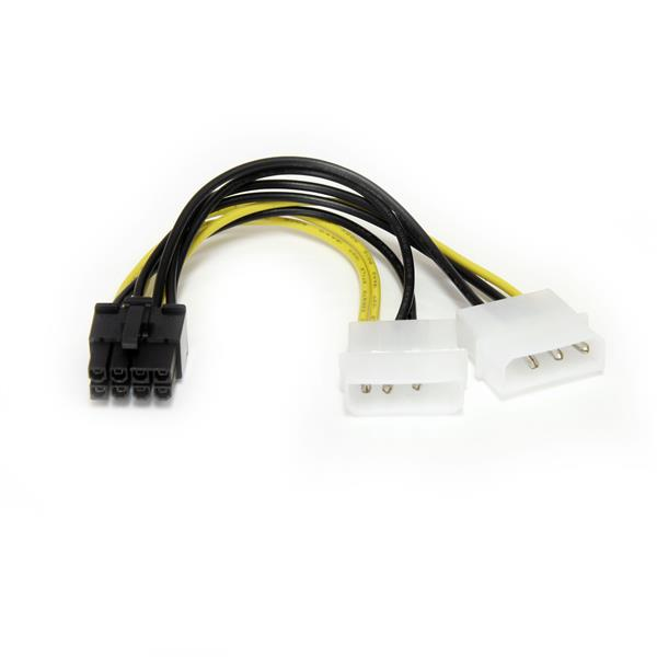 STARTECH.COM 6" LP4 TO 8 PIN PCI EXPRESS VIDEO CARD POWER CABLE ADAPTER LTW STARTECH — view 2