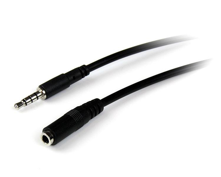 STARTECH.COM 2 M 3.5MM AUDIO EXTENSION CABLE - 4 POSITION TRRS - M/F LTW STARTECH — view 2