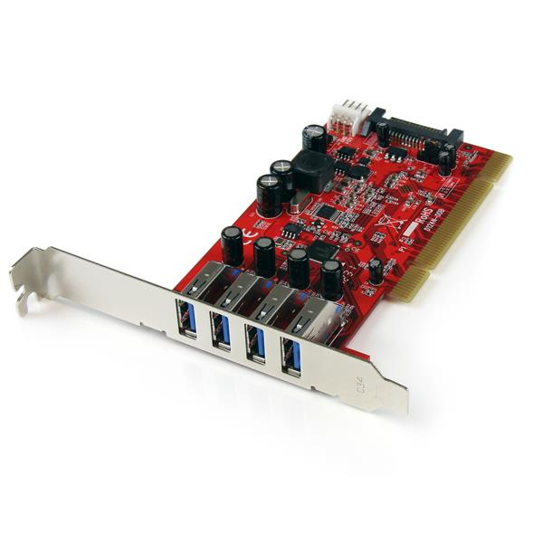 STARTECH.COM QUAD PORT PCI SUPERSPEED USB 3 CONTROLLER CARD WITH SATA POWER LTW STARTECH — view 2