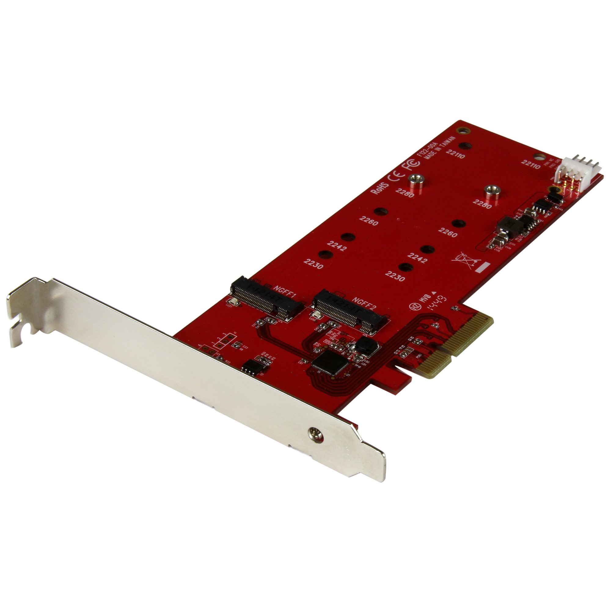 STARTECH.COM 2 SLOT PCI EXPRESS M.2 SATA III CONTROLLER - NGFF CARD, 2 YR STARTECH — view 2