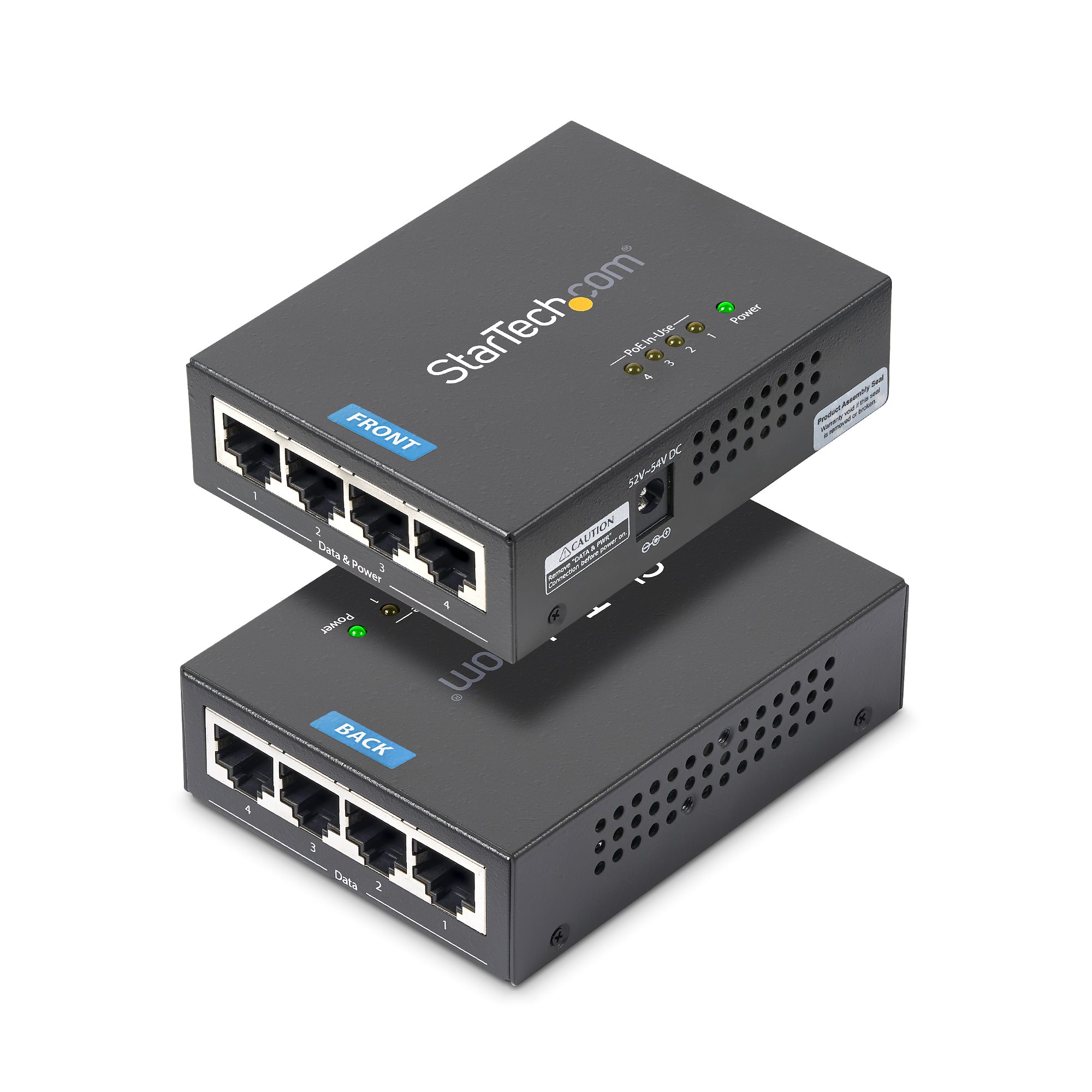 STARTECH.COM 4 PORT GIGABIT MIDSPAN - POE+ INJECTOR - 802.3AT AND 802.3AF 2 YR STARTECH — view 2