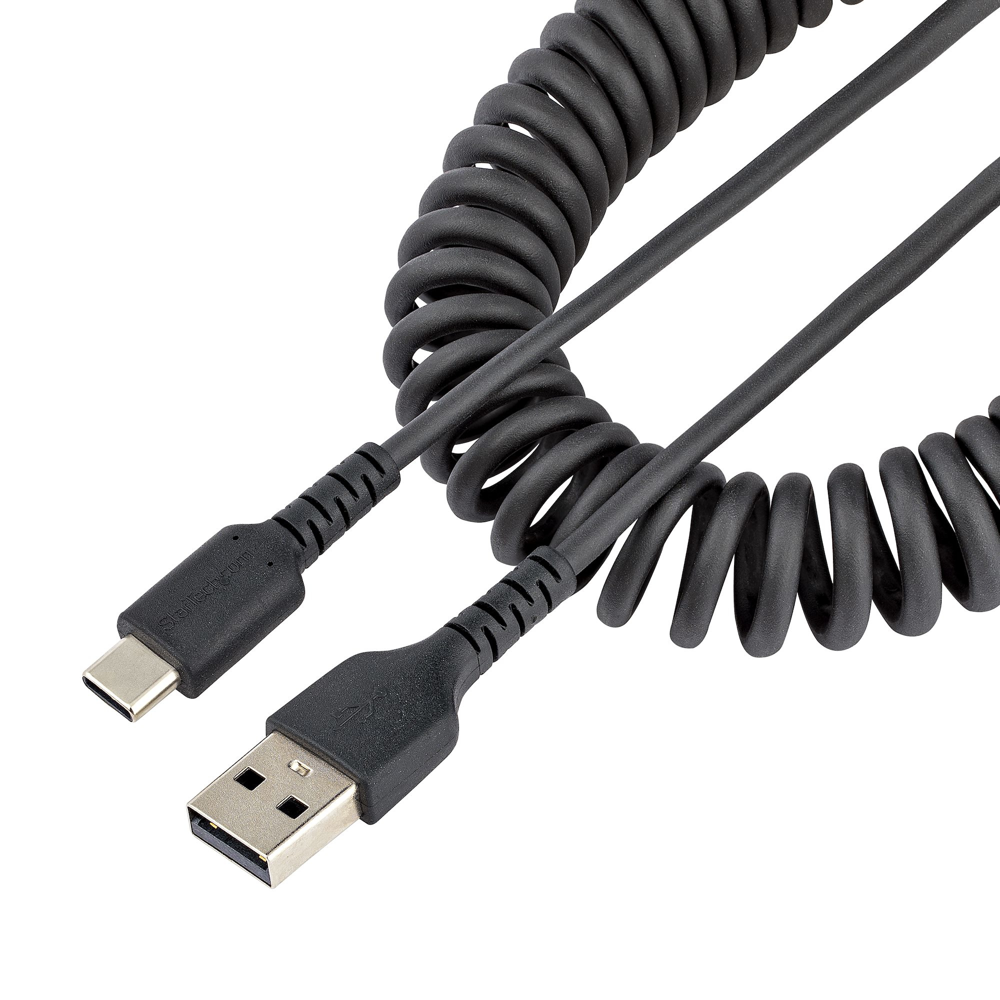 STARTECH.COM 50CM USB A TO C CHARGING CABLE, DURABLE COILED CABLE, LTW STARTECH — view 2