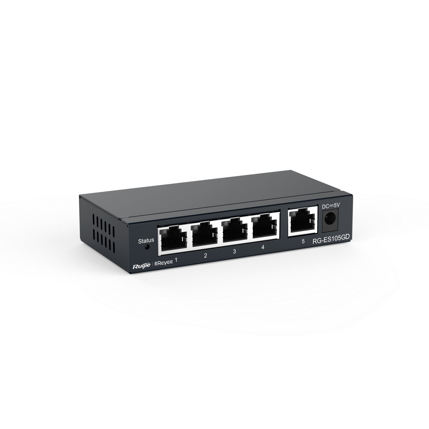Ruijie Reyee 5 Port Gigabit Unmanaged Fanless Switch - Metal Casing REYEE — view 2