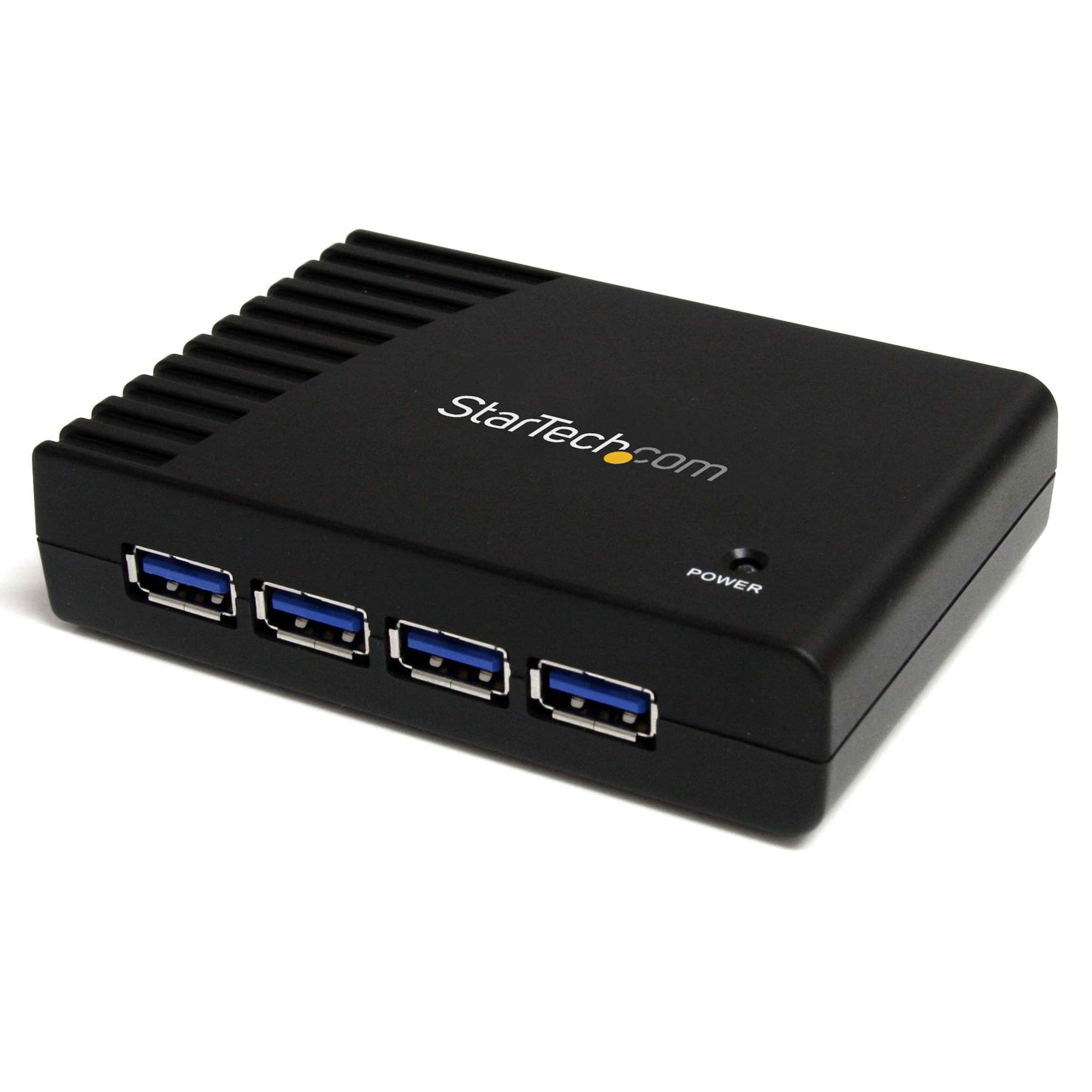 STARTECH.COM 4 PORT BLACK SUPERSPEED USB 3.0 HUB, 2 YR STARTECH — view 2