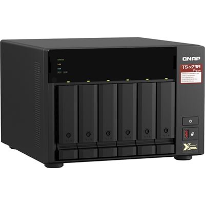 QNAP TS-673A-8G NAS, 6-BAY, AMD QC RYZEN, 8GB, 2.5GbE(2), M.2 PCIe 2280 Gen3 x1(2), 2YR QNAP — view 2