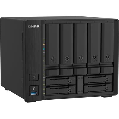 QNAP 5+4-BAY NAS (NO DISK), ALPINE QC 1.7GHz, 4GB, 2.5GbE(2),10GbE SFP+(2), TWR, 2YR WTY QNAP — view 2
