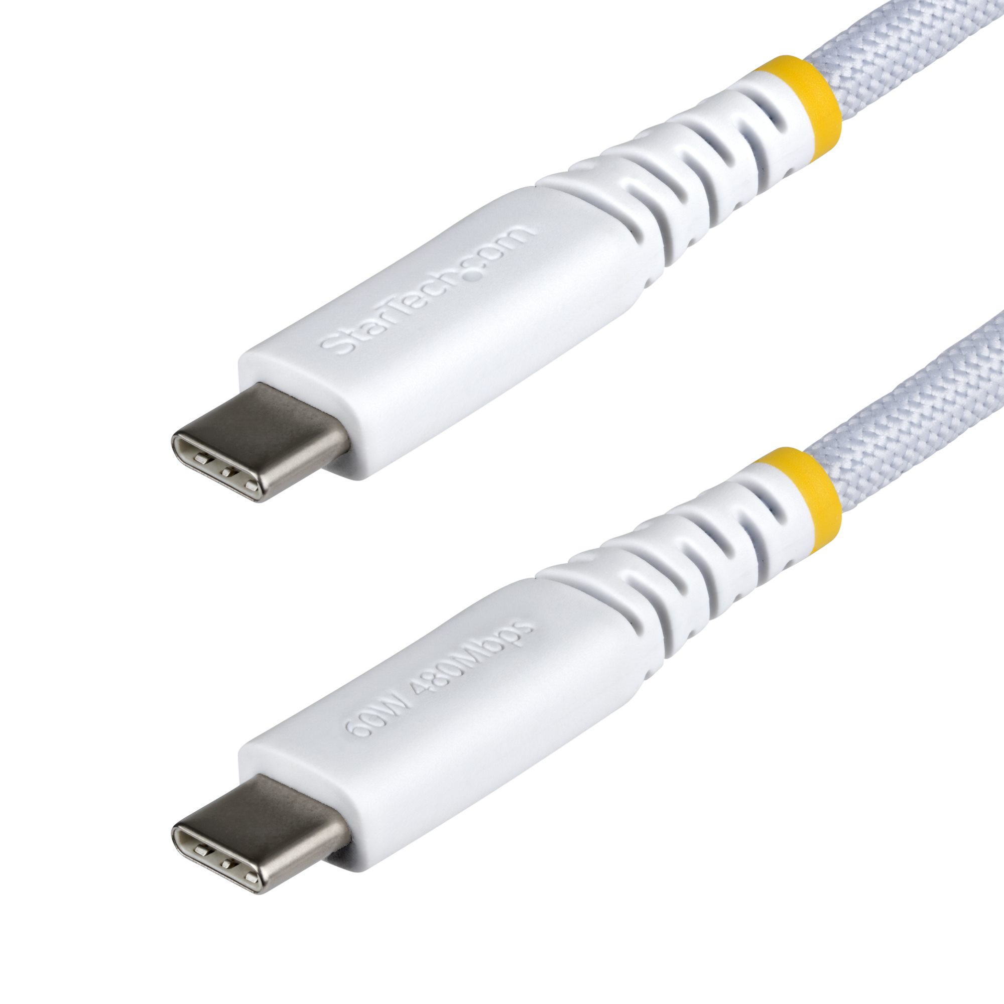 STARTECH.COM 2M (6.6FT) WHITE USB-C CHARGING CABLE, USB C CORD, 60W/3A PD, LTW STARTECH — view 2