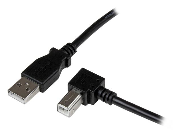 STARTECH.COM 2M USB 2.0 A TO RIGHT ANGLE B CABLE CORD-2 M USB PRINTER CABLE LTW STARTECH — view 2