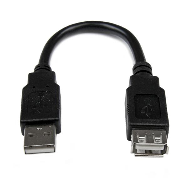 STARTECH.COM 6IN USB 2.0 EXTENSION ADAPTER CABLE A TO A - M/F LTW STARTECH — view 2
