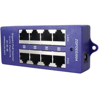 PoE World 4 Port Gigabit Shielded Passive 12-57V Midspan PoE Injector PoE World — view 2