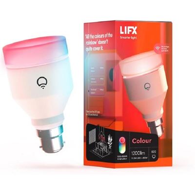 LIFX Colour 1200 Lumens A60 B22 Wi-Fi Controlled LED Bulb LIFX — view 2