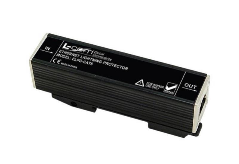 DIN Mount In-Line Cat6 Ethernet Lightning Protector