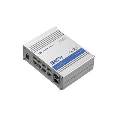 Teltonika TSW210 8 Port Unmanaged Industrial Gigabit Switch with 2 SFP Ports Teltonika — view 2