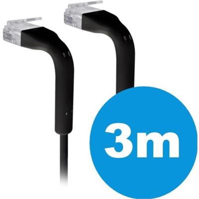 UniFi Black 3m patch cable with both end bendable RJ45 Ubiquiti — view 2