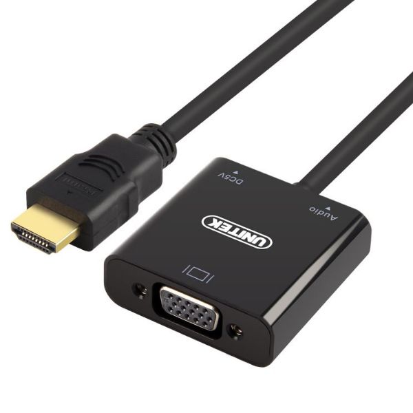 UNITEK HDMI to VGA Converter with Audio. 17cm Cable Length. Convert thumbnail 2