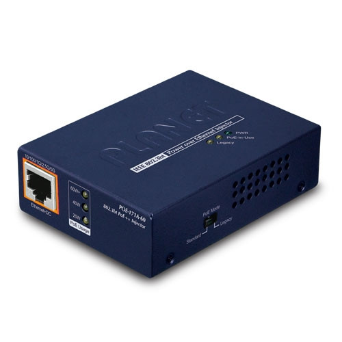 Planet POE-171A-60  Single-Port Multi-Gigabit 802.3bt PoE++ Injector (60 Watts) Planet — view 2