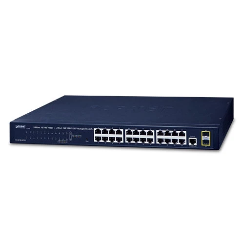 Planet GS-4210-24T2S, IPv4/IPv6, 24-Port 10/100/1000Base-T + 2-Port 100/1000MBPS SFP L2/L4 SNMP Manageable Gigabit Ethernet Switch Planet — view 2