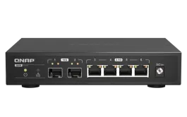 QNAP QSW-2104-2S, 2 ports 10GbE SFP+, 5 ports 2.5GbE RJ45, unmanaged switch QNAP — view 2