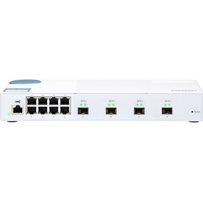 QNAP QSW-M408S, 8 port 1Gbps,  4 port 10GbE SFP+, web management switch QNAP — view 2