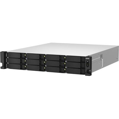 QNAP TS-h1887XU-RP-E2336-32G 18-Bay 2U rackmount NAS, Intel® Xeon® E-2336 6 cores / 12 threads 2.9 GHz processor (boost up to 4.8 GHz), 32 GB ECC DDR4, 12 x 2.5"/3.5" SATA 6Gbps HDD/SSD + 6 x 2.5" SATA 6Gbps, 2 x 10GBASE-T, 2 x 2.5GbE, 4 x USB 3.2 Ge QNAP — view 2