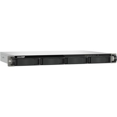 Qnap TS-433eU 4-Bay quad-core 2.0 GHz short-depth 1U rackmount NAS with 100W power supply, 4GB RAM (not expandable), SATA 6Gb/s, 2 x 2.5 GbE LAN, Container Station QNAP — view 2