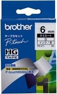 BROTHER HG211 : Black on White 6mm BROTHER — view 2
