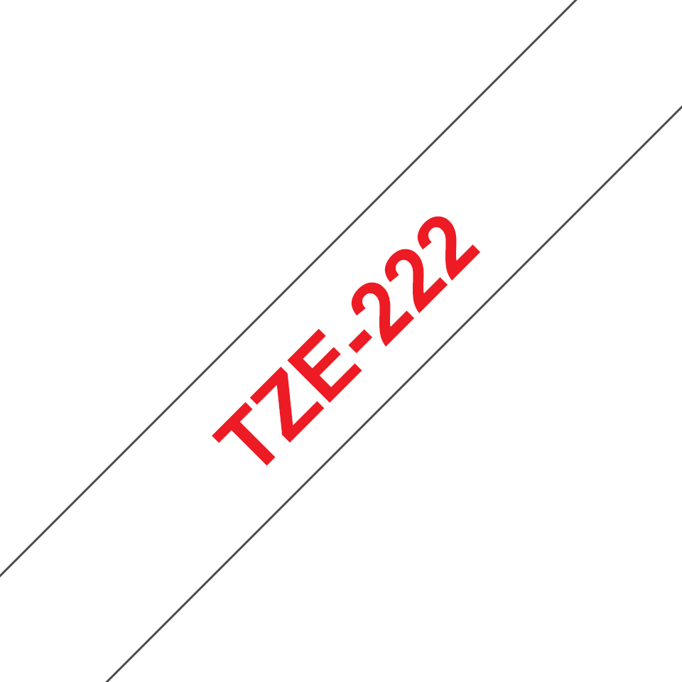 BROTHER TZe222 9mm x 8m Standard laminated Red o BROTHER — view 2