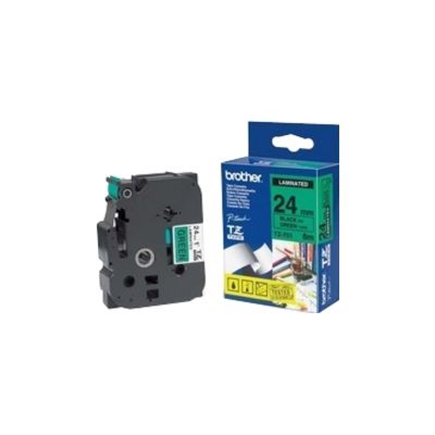 BROTHER TZE-751 - 24 mm Black on green tape BROTHER — view 2