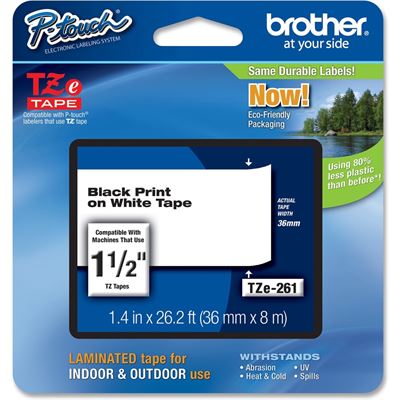 BROTHER TZE261 36mm Standard laminated Black on BROTHER — view 2