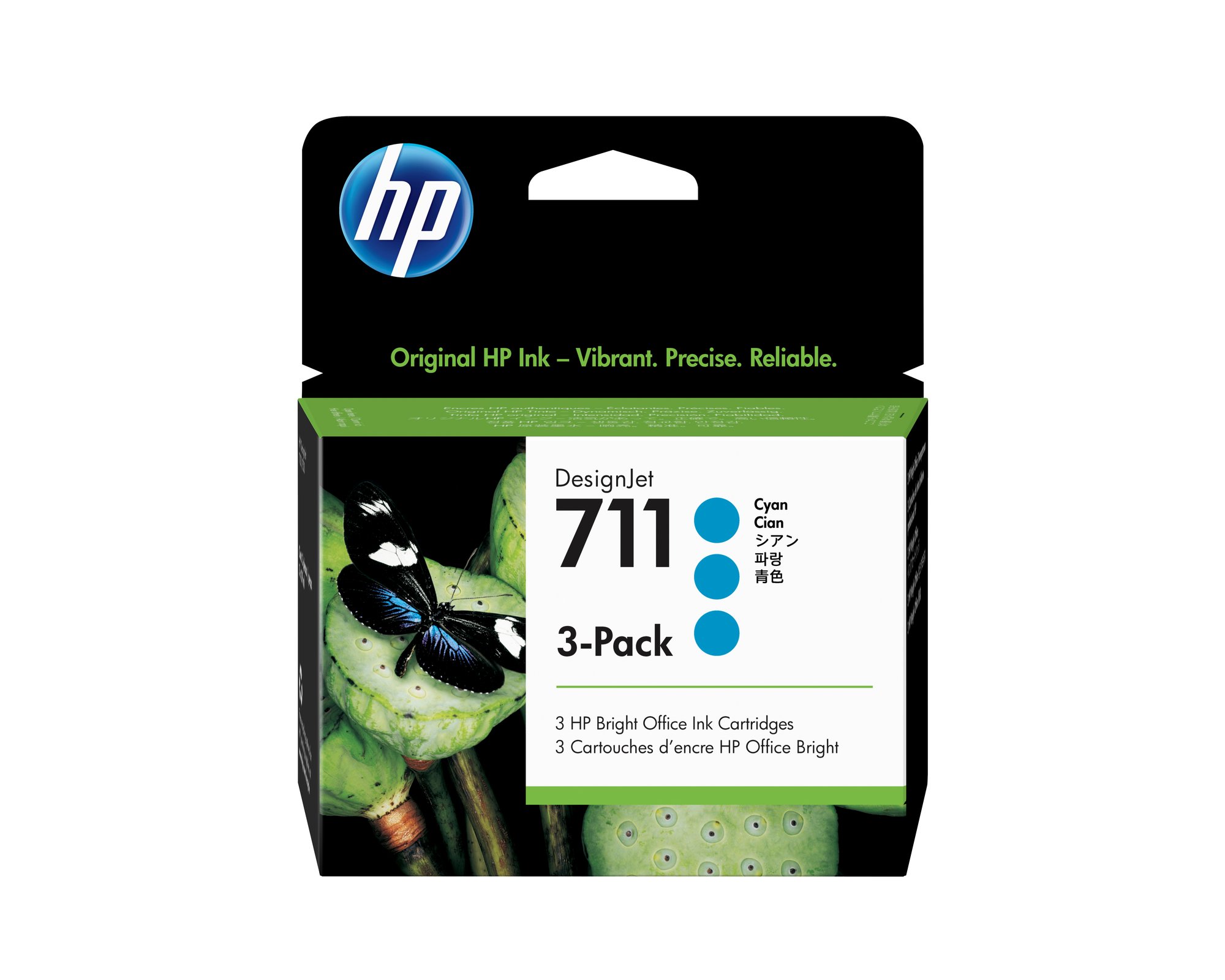 HP 711 29ml x 3Pack Cyan Ink Cartridge HP — view 2