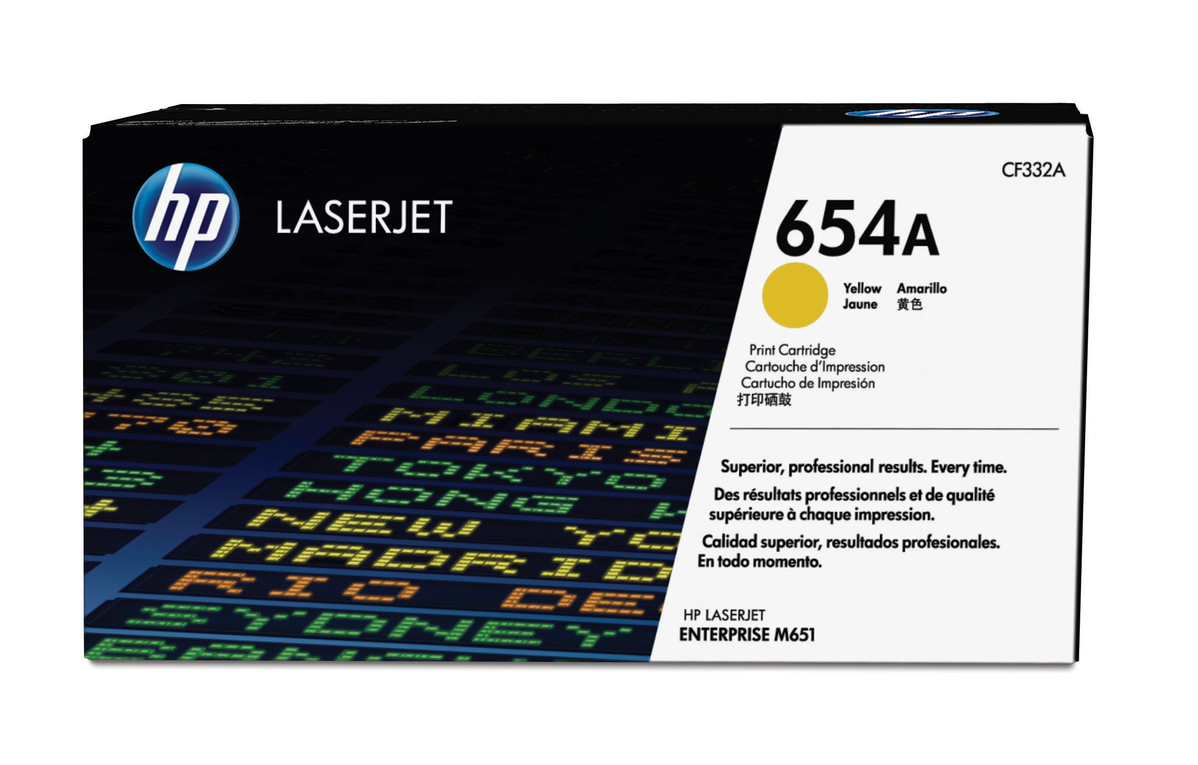 HP 654A YELLOW LJ TONER CART CF332A HP — view 2