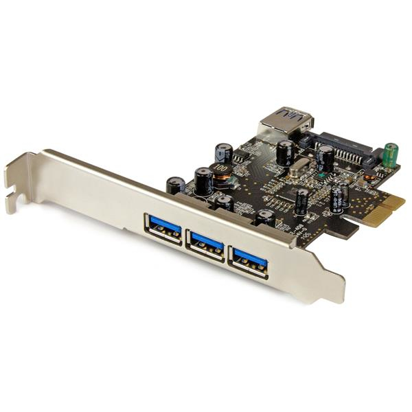 StarTech.com 4 Port PCI Express USB 3.0 Card - 3 + 1 thumbnail 1