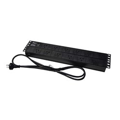 HORIZ PDU 12X10A 1.8M LEAD.BLACK Cableaway — view 2