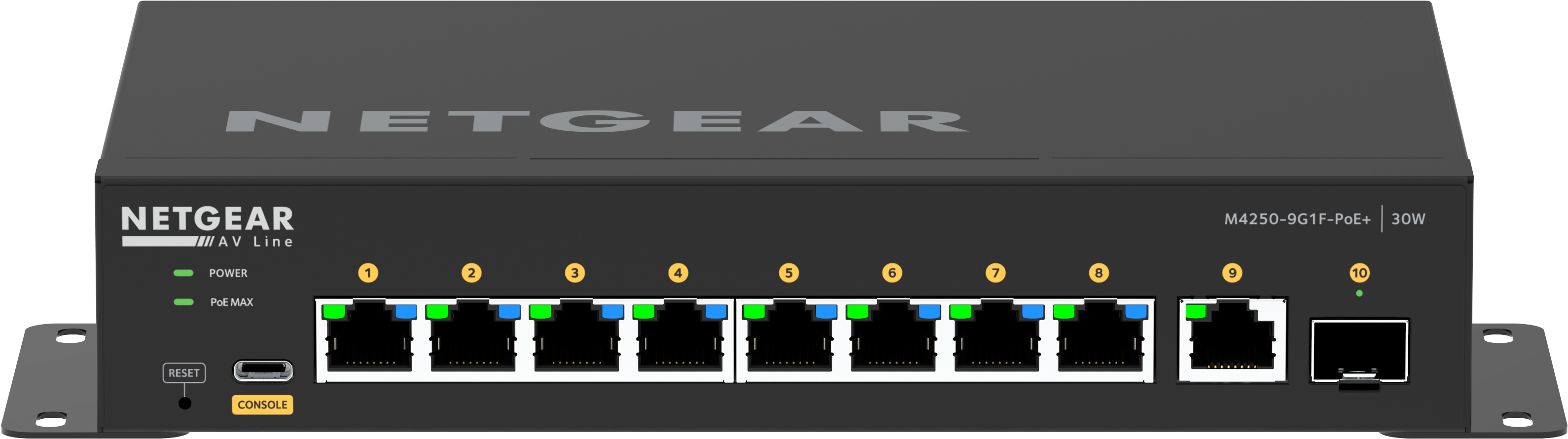 NETGEAR M4250-9G1F-POE+ DM SWITCH 8X1G POE+ 110W NETGEAR — view 1